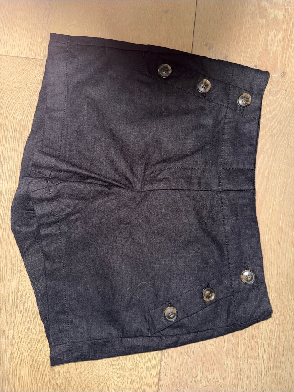 Loft Black Button Accent Shorts